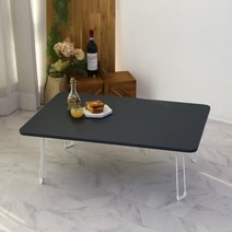 트리팜 PET 무광 오브제 라운드 접이식테이블 특대형 900 x 600 mm, 인디고블루