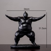 SLATE 캐릭터 트레이 인테리어 악세사리 차키 소품 다용도 보관함 크리 에이 티브 스토리지 장식 수 지 공예 스모 데스크탑 가정용 홈 액세서리, [04] Ornaments-black