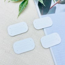 헤세드 스페셜에디션 핸드메이드라벨 인조가죽라벨 - 사각라운드 (5개), 화이트(5개)