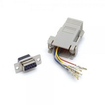 티테크 RJ45 8P8C(F) to DB9(F) 조합 커넥터/T-PASS-DB9F/콘솔단자 연결 패시브 2열 9핀(암) 타입/RJ45(암) 커넥터를 DSUB 9핀(암) 으로 변경하