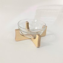 누스 slim01 강아지 고양이 수반 물그릇 식기 식탁 그릇 애견 애묘, 1세트, 일반유리투명(높이12.3cm)