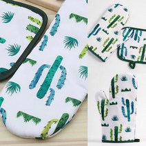 냄비받침대 오븐장갑 세트(선인장) 주방용라텍스장갑 라텍스장갑M 업소용주방용품