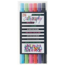 ZIG 캘리그래피 트윈팁 6색 세트, TC-3100, 1세트