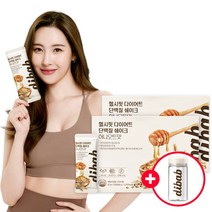 메가세일+3%추가적립 1개월 프롬바이오 디밥 헬시핏 다이어트 단백질 쉐이크 허니오트맛 40g 15포x2박스 / 단백질파우더 / 체중조절용 / 유통기한 2024-02-09, 단백질쉐이크 1개월+보틀 증정