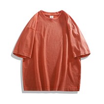 아메카지빈티지 T2023 중량 왁스 염색 260 g 아메카지스타일 클래식 워싱 트렌드 솔리드 무지 반팔 4994980729