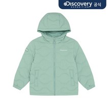 디스커버리_DISCOVERY 30▼ 키즈 물결 퀼팅 경량 패딩 MINT