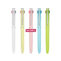 MORRIS 국산 모리스 스타플로 3색볼펜 마일드 파스텔, 크림옐로우