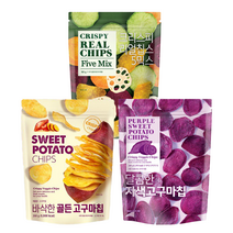 크리스피 리얼칩스 180g 1개 + 자색고구마칩 240g 1개 + 골든고구마칩 200g 1개, 리얼칩스1개+자색고구마칩1개+골든고구마칩1개