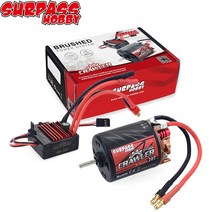 rc 모터 Surpass Hobby 방수 모터 550 540 10T 12T 16T 20T 브러시 60A 80A ESC for Tamiya Kyosho TRAXXAS, 16 550 20T 80A ESC