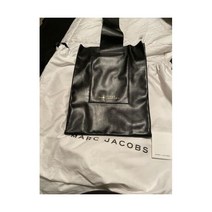 런웨이 마크제이콥스 Marc Jacobs 블랙 가죽 플랫 쇼퍼 숄더백 핸드백 가방 레더