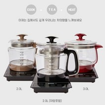 다기능 전기 약탕기 2L 3L 차망 3종 분유포트 한약 홍삼 인삼 다리기 요구르트 제조, 전기약탕 3L