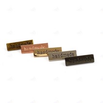 DIY 가방 소품 제품 제작 만들기 핸드메이드 수제 엔틱 빈티지 고급 금속 메탈 라벨 장식 판매 선물 로고 문자 라밸 패브릭 수예 공예 취미 자수 악세사리 공방 재료 부자재 철판, D 골드
