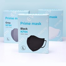 [챠밍이펙트] 에블린 KF94 프라임 마스크 소형/중형/대형 팝니다., 소형, 블랙, 10개