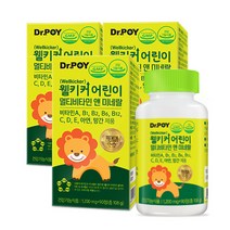닥터포이 웰키커 어린이 멀티비타민 & 미네랄 키즈 영양제, 3병
