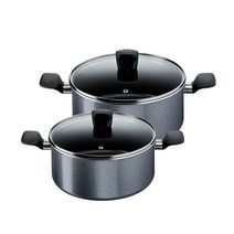 테팔 NEW 차세대 냄비 + 후라이팬 티타늄 스테인리스, (인덕션)홈쿡 (양수20cm + 양수24cm)