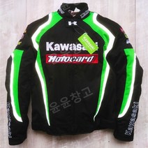 가와사키 KAWASAKI 로고 오토바이 사계절 레이싱 투어링 라이딩 다용도 메쉬 슈트 자켓, L