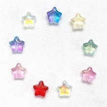 (10pcs)별모양 크리스탈 관통형 비즈재료