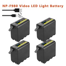 USB 입력 충전 8800mAh NP-F970 F960 배터리 전원 LED 보조베터리 표시기와 F550 MC1500C, CHINA_4 LED lamp Battery