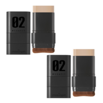 메가핏 스틱 파운데이션 2개 세미매트 16g SPF50+ PA++++, 01호 내추럴 아이보리