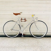 비싼 자전거 700c 고정 기어 단일 속도 도로 레트로 스틸 전기 도금 슬리버 프레임 52cm 알루미늄 합금 휠 v 브레이크, 52cm175cm-180cm, 1, 은색2
