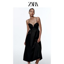 블랙 하트 넥 조절 ZARA 자라 여성 원피스