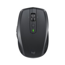 Logitech 로지텍마우스 Logitech-MX Anywhere 2S 멀티 장치 무선 모바일 마우스 2.4Ghz 및 블루투스 나노, 01 Black, 한개옵션1