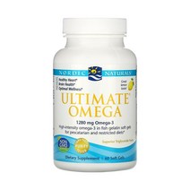 노르땡 얼티메이트 오메가 3 60정 레몬 노르딕 네츄럴스 1280mg 크릴새우 피쉬오일