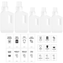 뉴앤룩 세제 리필용기 1Lx2개 600ml3개 + 방수라벨 17종, 화이트