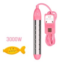 물 가열기 고속 가열 튜브 목욕용 온수 스틱 전기 물 히터 전기 온수기, 핑크-3000W자동