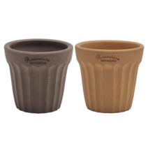 시티가드닝 로자리안 프릴 2개세트 테라코타 수제 국산 토분 화분, 허니(베이지)+에보니(고동색)