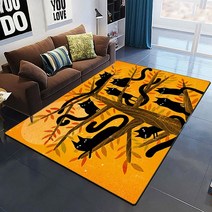 필라테스매트 홈트매트 요가매트 Cute cat carpet Yoga living room children's crawling mat doormat, 09 9_12 160cm by 230cm
