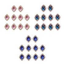 Royalways 30 조각 DIY 백 버튼 공예 공예 보석 만들기 전화 케이스 만들기 스크랩북 카드 만들기 버튼 장식, 아크릴, 진한 파란색