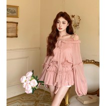 TANC 계 코디 여신 무드 러블리블라우스 이너웨어 끈나시