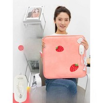 전기방석 휴대용 장판 쇼파용전기장판, (45x45cm)탈착 세탁 가능-핑크 코끼리