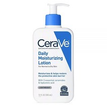 CeraVe 데일리 모이스처라이징 로션 19 oz 건성 피부용 바디 & 페이스용 히알루론산 & 세라마이드 함유 무향, 12 Fl Oz (Pack of 3)