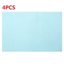 쇼케이스 음료수냉장고선반에 대 한 4PCS 냉장고 라이너 Washable 매트 커버 패드 유리 캐비닛 서랍에 조직, 파란_45 x 30CM