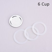 모카포트 인덕션 비알레띠 사용법 알루미늄3실리콘 가스켓 및 1Pc 스테인레스 스틸 필터 Moka Pot 커피 병, 02 6 Cup