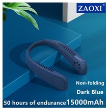 산업용환풍기 샤오미 5000mAh 팬 휴대용 접는 Bladeless Ventilador C 충전 360 학위 에어컨, [05] 15000mah Blue, 05 15000mah Blue