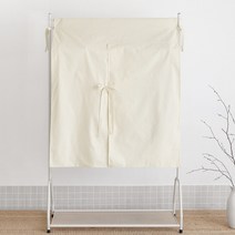 1m행거옷커버 코튼원단 행거가림막 먼지방지, 화이트