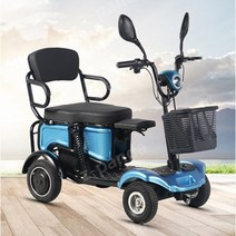 노인 장애인 어르신 4륜 전기차 사륜 전동차 스쿠터 자동 브레이크 배터리 자동차, 더블드라이브+일반13A