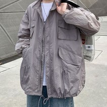 포켓 바람막이 남여공용 유니섹스 스타일집업 아이콘 점퍼