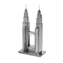 메탈투어 3D메탈 입체 퍼즐 모음, 3D메탈미니 페트로나스 타워(실버), 1Ea