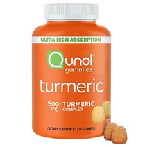 Ultra High Absorption 투메릭 퀴놀 구미 500mg 90개입 커큐민 조인트 서포트 서플먼트 비건 글루텐 프리, 90개 (1팩)