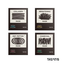 [Treatis] 트리티스 EGF 브라이트닝 차콜 콜라겐 마스크팩, 콜라겐 마스크팩(8ea/1box)+콜라겐 4팩증정