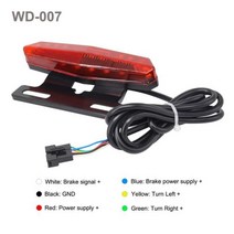 Ebike 턴 시그널 리어 라이트 브레이크 포함 48V 36V 전기 자전거 및 스쿠터 램프 용 DK336 스위치가있는 전자 헤드, 06 Only turn rear light