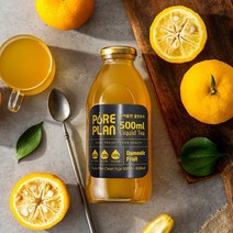 여름음료 추천 고흥유자 100% 벌꿀넣은 새콤달콤 유자원액 500ml, 1병