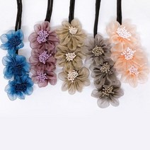 미스21 아밀라 플라워 당고 올림머리 헤어끈 똥머리 머리끈 5개 세트 (hs496)