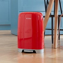 블리바 냄새 차단 항균 디자인 휴지통 20L 종량제 + 리필백 3팩 패키지, 레드