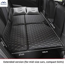 차량용 트렁크 SUV 차박 뒷의자 접이식 에어매트 51.1x27. 침대 후면 수면 매트 EV 용 아웃도어 여행용 테슬라 모델 3, 129x71cm