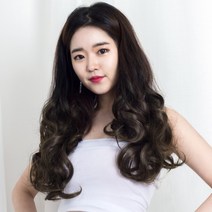 가발위드 투컬러 웨이브 붙임머리 헤어피스 가발 10cm, 라이트애쉬브라운50cm, 1개